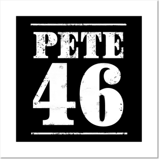 Mayor Pete Buttigieg could just become the 46th President in 2020. Distressed text version. Posters and Art